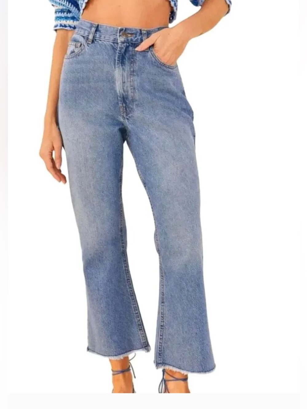 FARM RIO Carrot Denim Kick Flare High Rise Jeans